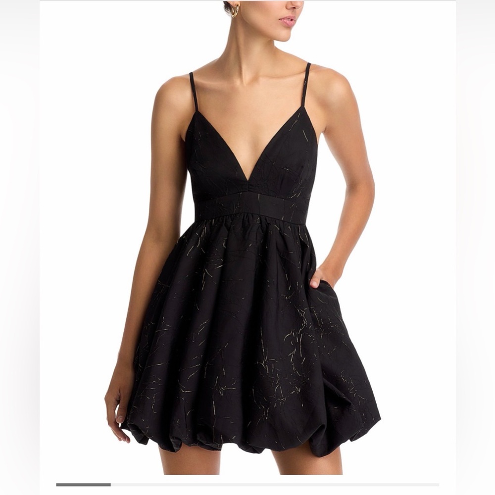 Aqua Black and Gold Mini Dress